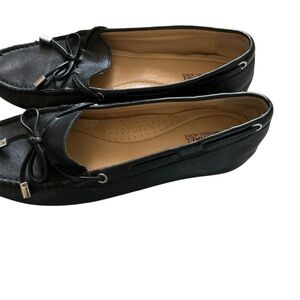 Michael Kors women’s black moc driver shoes tassel slip on loafers size 8 flats